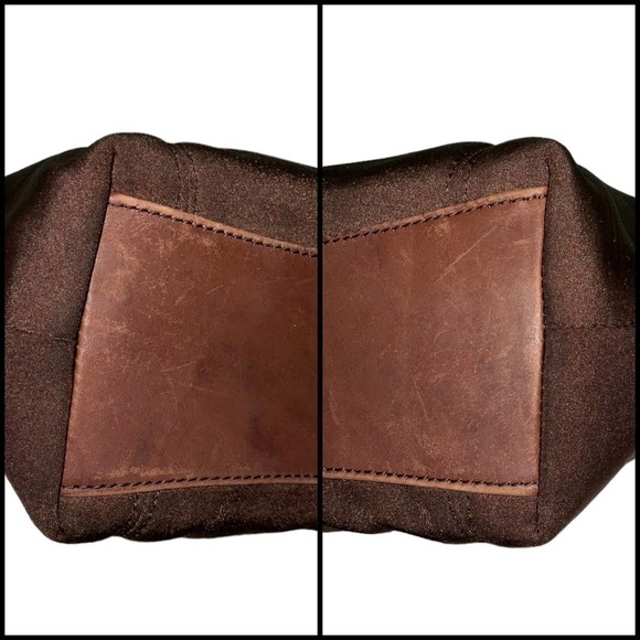 Coach Vintage Neoprene And Leather Brown Tote Bag Purse With Hangtag - Picture 7 of 15